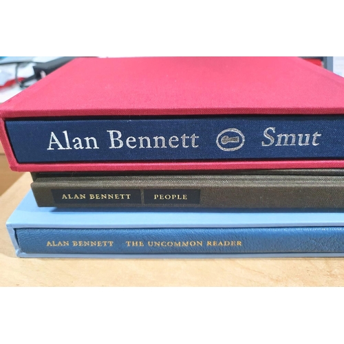 166 - BOOKBINDER COPIES - Three various Alan Bennett limited edition hard back, one signed by the author, ... 