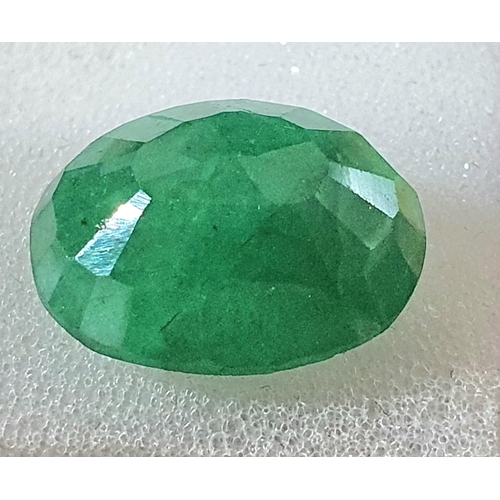 196 - 12.95cts Natural OVAL CUT EMERALD  from  COLUMBIA,

TREATMENT - only standard oiling