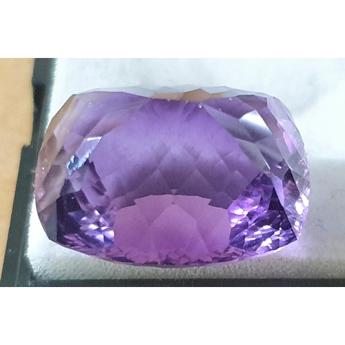 202 - Natural, untreated, 35ct PURPLE-BLUE MASTER CUSHION CUT AMETHYST from RUSSIA