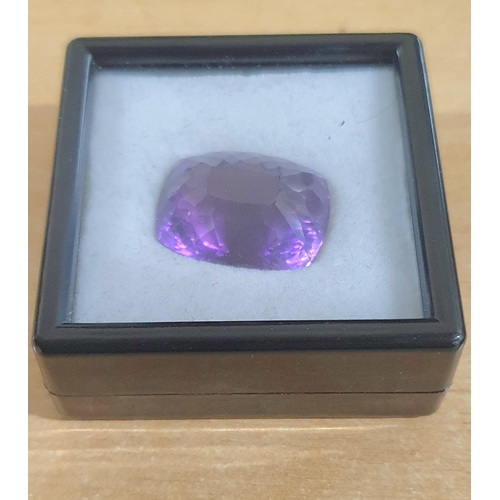 202 - Natural, untreated, 35ct PURPLE-BLUE MASTER CUSHION CUT AMETHYST from RUSSIA