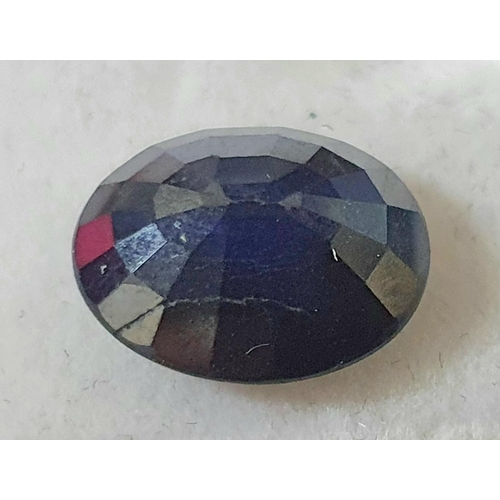 205 - Natural, untreated, 9.85ct BURMA OVAL OPAQUE (NO LIGHT PASSES THROUGH THE STONE) ROYAL BLUE SAPPHIRE... 