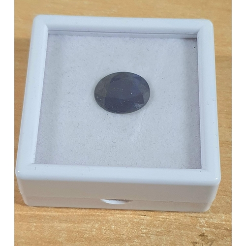 205 - Natural, untreated, 9.85ct BURMA OVAL OPAQUE (NO LIGHT PASSES THROUGH THE STONE) ROYAL BLUE SAPPHIRE... 