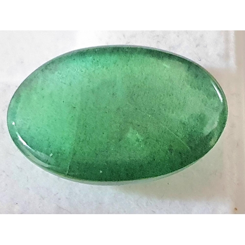 208 - 15.20cts Natural OVAL CUT EMERALD cabochon  from COLUMBIA, 

TREATMENT - only standard oiling