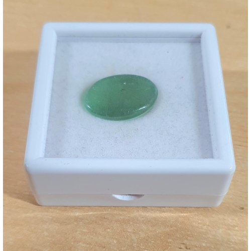 208 - 15.20cts Natural OVAL CUT EMERALD cabochon  from COLUMBIA, 

TREATMENT - only standard oiling