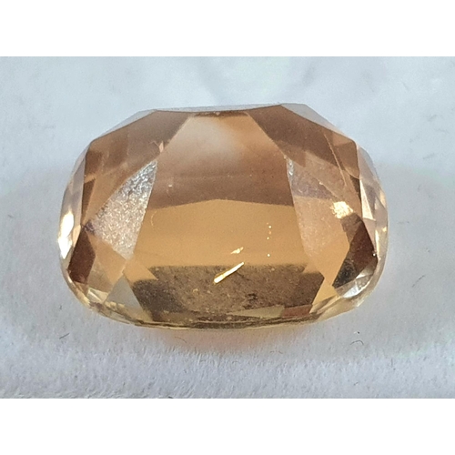 212 - Natural, untreated 12.60ct cushion cut, IMPERIAL TOPAZ