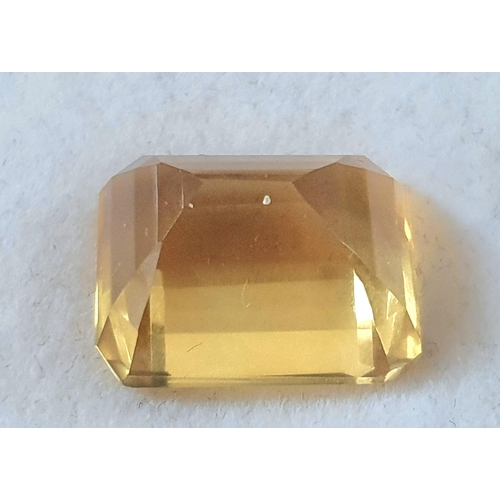 213 - Natural, untreated, 16.42ct cushion cut CITRINE from MADIERA