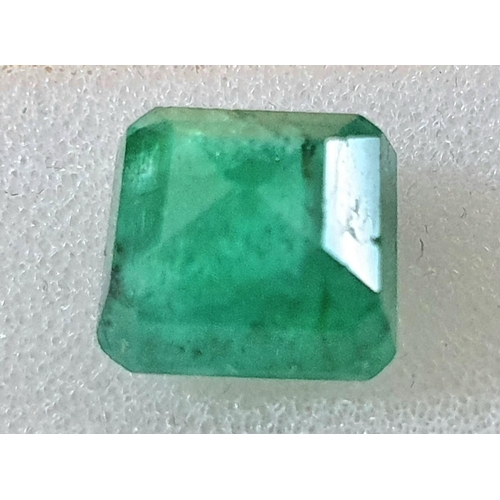 215 - Natural 5.80cts, Princess cut EMERALD from COLUMBIA