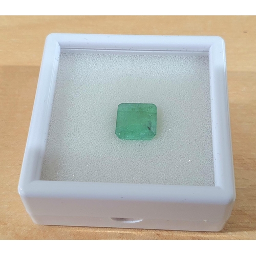 215 - Natural 5.80cts, Princess cut EMERALD from COLUMBIA