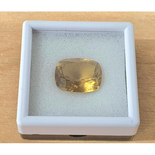 216 - Natural, untreated 23.16CT YELLOW-GOLD emerald cut CITRINE