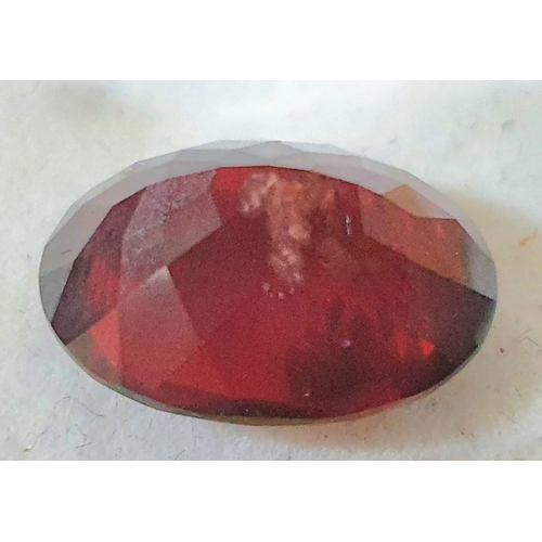 218 - Natural, untreated, 12.65CT APESSERTITE GARNET deep red colour, OVAL SHAPE, MASTER CUT