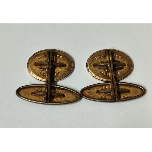 126 - A pair of four-funnel Oceanic Liner cufflinks by 