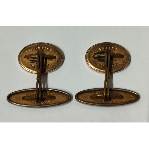 126 - A pair of four-funnel Oceanic Liner cufflinks by 