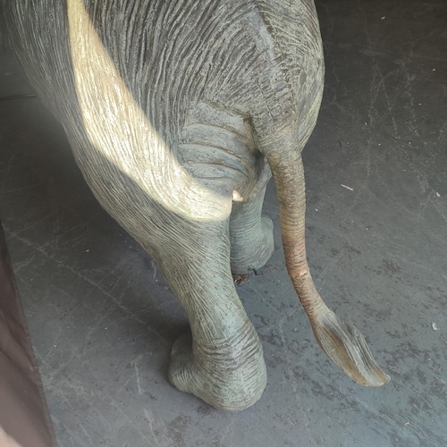 376 - Superb, unsigned large baby Elephant statue in bronze, approx 210cm long by 95cm high