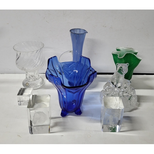 503 - Small collection of coloured glass vases and others (Qty)