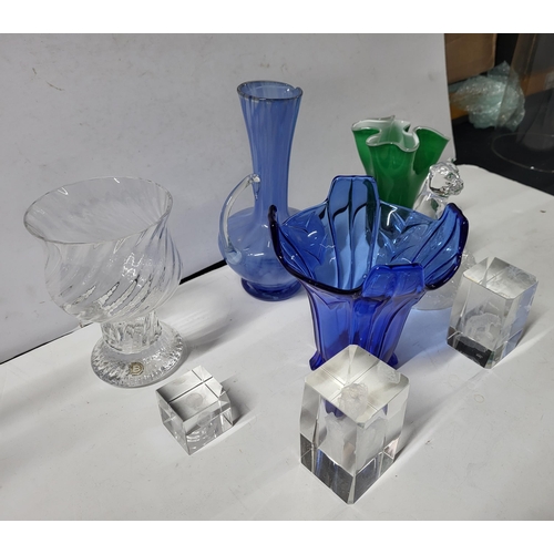 503 - Small collection of coloured glass vases and others (Qty)