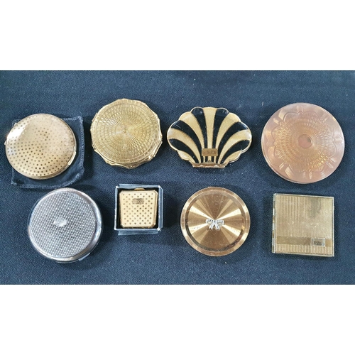 515 - Collection of eight good quality ladies vintage compacts including Stratton (8)