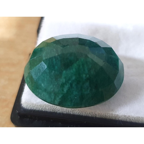 199 - 27.35cts Natural OVAL CUT EMERALD  from  COLUMBIA,

TREATMENT - Only standard oiling