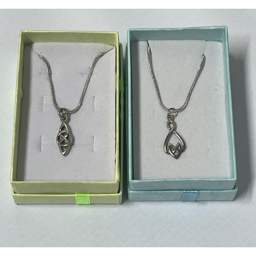 29 - Large 925 silver Celtic pendant on chain along with 2 other Celtic pendants on chains (3)