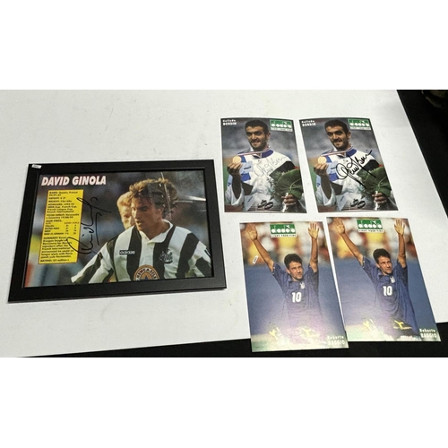 49 - Signed David Ginola when he played for Newcastle and 2 signed Golindo Bordin and 2 Baggio pictures