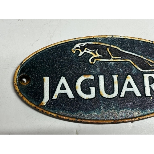 73 - Cast iron Jaguar sign