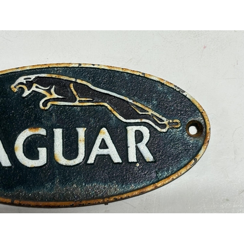 73 - Cast iron Jaguar sign