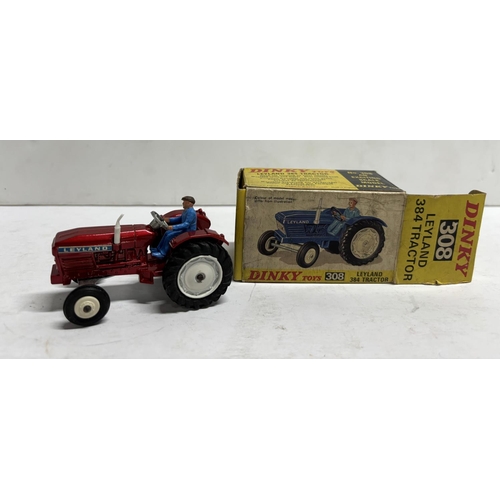 84 - Dinky 308, Leyland 384 Boxed tractor