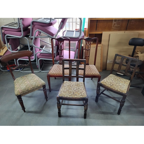 93 - Five various dining chairs (5)