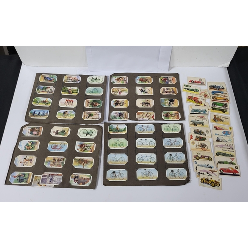 334 - Collection of cigarette cards with various themes such as classic cars and biking (Qty)