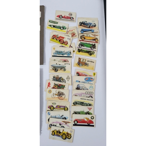 334 - Collection of cigarette cards with various themes such as classic cars and biking (Qty)