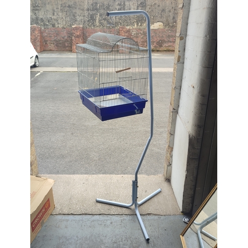 392 - Bird cage with floor stand