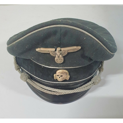 29 - Provenanced WWII Allgemeine SS Officer Visor Cap made by EREL of Berlin,

PROVENANCE - Purchased by ... 