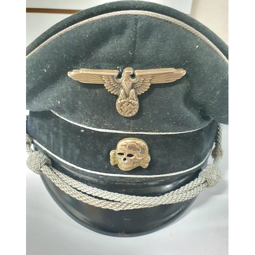 29 - Provenanced WWII Allgemeine SS Officer Visor Cap made by EREL of Berlin,

PROVENANCE - Purchased by ... 