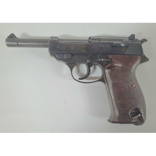 30 - Genuine WWII German Walther P.38 (with deactivation certificate) made by Mauser in 1944 with Bakelit... 