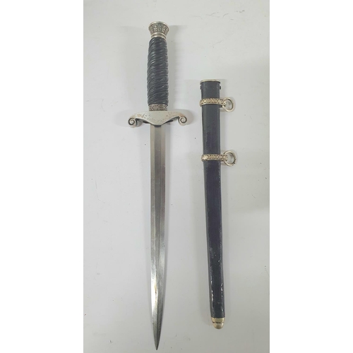 54 - WW2 German Army Officers Dress Dagger by Alcoso, Solingen,
which has been fitted with a black cellul... 