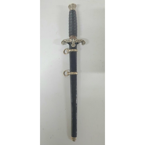 54 - WW2 German Army Officers Dress Dagger by Alcoso, Solingen,
which has been fitted with a black cellul... 