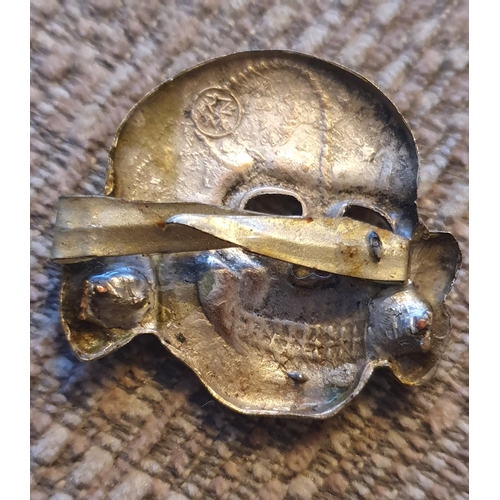 9 - German SS Totenkopf deaths head insignia marked RMZ.