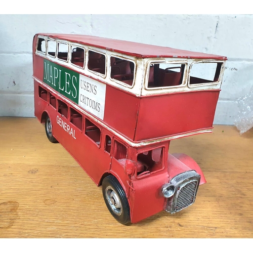 69 - Modern tin plate bus . 

33cm long