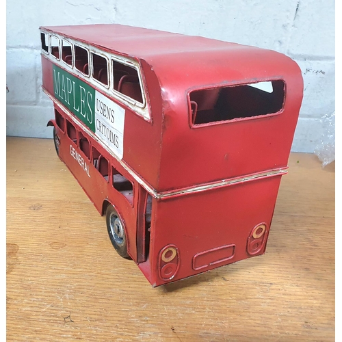 69 - Modern tin plate bus . 

33cm long