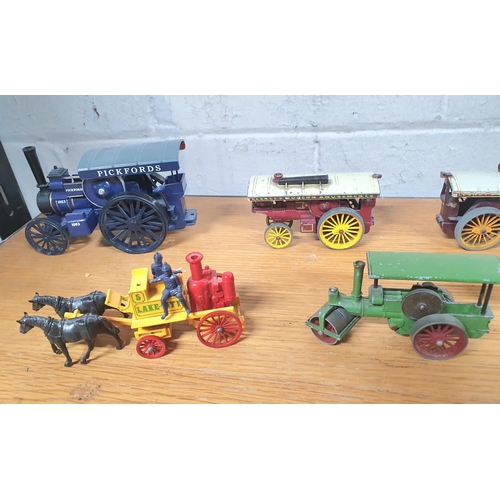 75 - Corgi, Lesney and other die-cast steam related vehicles (8),

Tub not included