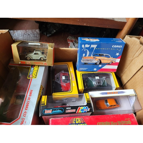 126 - Collection of Varying Boxed diecast model cars, bikes etc including corgi and dinky (Qty)