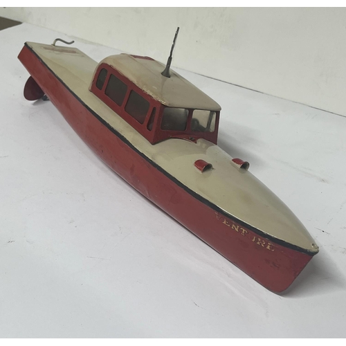 135 - Vintage Hornby Clockwork Speed Boat No 3 Venture