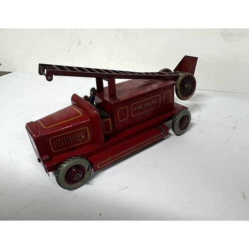 162 - Tin Plate Chad Valley fire engine 

24cm long