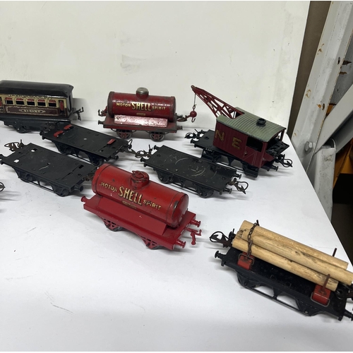 170 - Large collection of O gauge Hornby Dublo trucks & Wagons