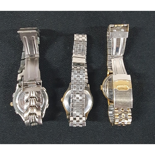 204 - Three vintage wristwatchas, all with stainless steel strap including Timex and Rotary (3)