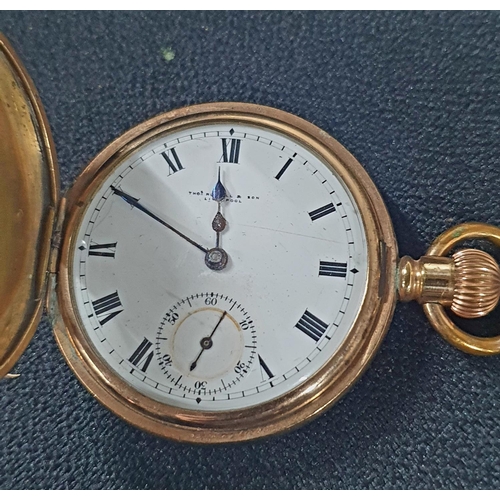 206 - Victorian half hunter pocket watch by Thomas Russell & Sons, Liverpool