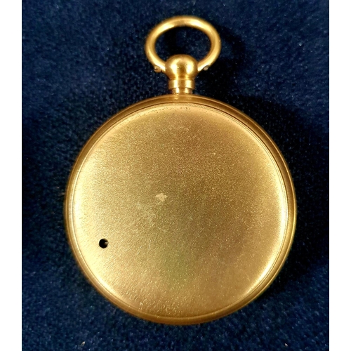 240 - Antique, cased pocket watch style barometer by Short & Mason of London