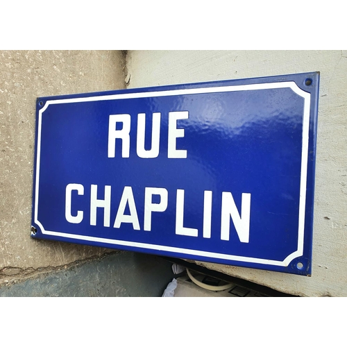 247 - Modern enameled metal French street sign 