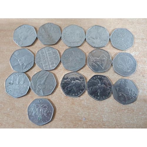 248 - Sixteen collectable GB QEII 50p coins (16).