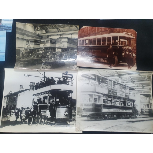 253 - Collection of old ephemera to include old photographs of Colne buses and trams, children,s penny fri... 