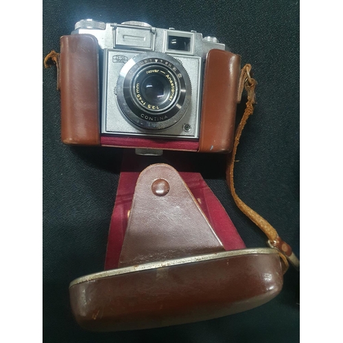 254 - Vintage Zeiss Ikon Contina camera with Novar-Anastigma Lens & Prontor-SVS shutter together with US 1... 